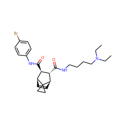 CCN(CC)CCCCNC(=O)[C@H]1[C@H](C(=O)Nc2ccc(Br)cc2)[C@@H]2C=C[C@H]1C21CC1 ZINC000168420864