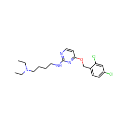 CCN(CC)CCCCNc1nccc(OCc2ccc(Cl)cc2Cl)n1 ZINC000028521570