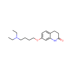 CCN(CC)CCCCOc1ccc2c(c1)NC(=O)CC2 ZINC001772581894