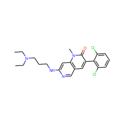 CCN(CC)CCCNc1cc2c(cn1)cc(-c1c(Cl)cccc1Cl)c(=O)n2C ZINC000021289520