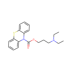 CCN(CC)CCCOC(=O)N1c2ccccc2Sc2ccccc21 ZINC000040411708