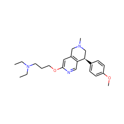 CCN(CC)CCCOc1cc2c(cn1)[C@H](c1ccc(OC)cc1)CN(C)C2 ZINC000028883566