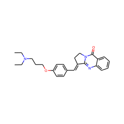 CCN(CC)CCCOc1ccc(/C=C2\CCn3c2nc2ccccc2c3=O)cc1 ZINC000040913425