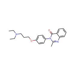 CCN(CC)CCCOc1ccc(-n2c(C)nc3ccccc3c2=O)cc1 ZINC000038279057