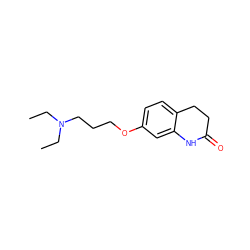 CCN(CC)CCCOc1ccc2c(c1)NC(=O)CC2 ZINC001772576636