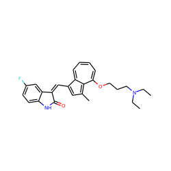 CCN(CC)CCCOc1ccccc2c(/C=C3\C(=O)Nc4ccc(F)cc43)cc(C)c1-2 ZINC000064549122