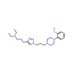 CCN(CC)CCCc1cn(CCCN2CCN(c3ccccc3OC)CC2)nn1 ZINC000045284336