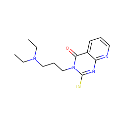 CCN(CC)CCCn1c(S)nc2ncccc2c1=O ZINC000020618229