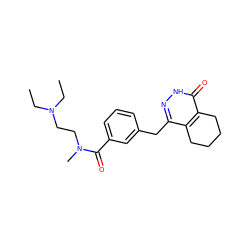 CCN(CC)CCN(C)C(=O)c1cccc(Cc2n[nH]c(=O)c3c2CCCC3)c1 ZINC000167196805