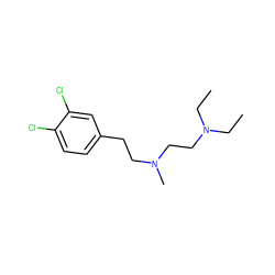 CCN(CC)CCN(C)CCc1ccc(Cl)c(Cl)c1 ZINC000022924829