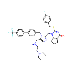 CCN(CC)CCN(C)Cc1cnc(Cn2c(SCc3ccc(F)cc3)nc(=O)c3c2CCC3)n1Cc1ccc(-c2ccc(C(F)(F)F)cc2)cc1 ZINC000096269793