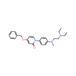 CCN(CC)CCN(C)c1ccc(-n2ccc(OCc3ccccc3)cc2=O)cc1 ZINC000066058866