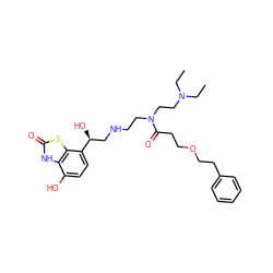 CCN(CC)CCN(CCNC[C@H](O)c1ccc(O)c2[nH]c(=O)sc12)C(=O)CCOCCc1ccccc1 ZINC000043152467