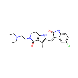 CCN(CC)CCN1CCc2[nH]c(/C=C3\C(=O)Nc4ccc(Cl)cc43)c(C)c2C1=O ZINC000064448380