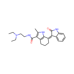 CCN(CC)CCNC(=O)c1c(C)[nH]c2c1CCC/C2=C1/C(=O)Nc2ccccc21 ZINC000096284787