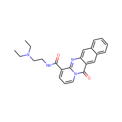 CCN(CC)CCNC(=O)c1cccn2c(=O)c3cc4ccccc4cc3nc12 ZINC000169349316