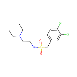 CCN(CC)CCNS(=O)(=O)Cc1ccc(Cl)c(Cl)c1 ZINC000103275393