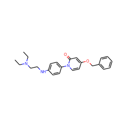 CCN(CC)CCNc1ccc(-n2ccc(OCc3ccccc3)cc2=O)cc1 ZINC000066260203