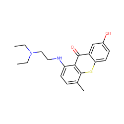 CCN(CC)CCNc1ccc(C)c2sc3ccc(O)cc3c(=O)c12 ZINC000005390415