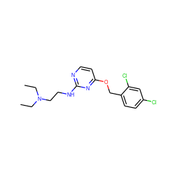 CCN(CC)CCNc1nccc(OCc2ccc(Cl)cc2Cl)n1 ZINC000028522928