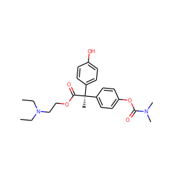 CCN(CC)CCOC(=O)[C@@](C)(c1ccc(O)cc1)c1ccc(OC(=O)N(C)C)cc1 ZINC000029324141