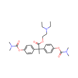 CCN(CC)CCOC(=O)C(C)(c1ccc(OC(=O)N(C)C)cc1)c1ccc(OC(=O)N(C)C)cc1 ZINC000029326193