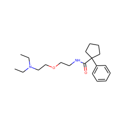 CCN(CC)CCOCCNC(=O)C1(c2ccccc2)CCCC1 ZINC000013737819