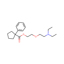 CCN(CC)CCOCCOC(=O)C1(c2ccccc2)CCCC1 ZINC000003830375