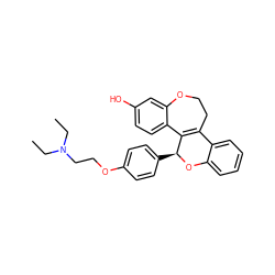 CCN(CC)CCOc1ccc([C@@H]2Oc3ccccc3C3=C2c2ccc(O)cc2OCC3)cc1 ZINC000049047995