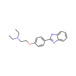 CCN(CC)CCOc1ccc(-c2nc3ccccc3[nH]2)cc1 ZINC000096282677