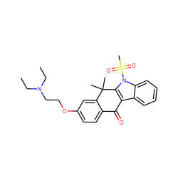 CCN(CC)CCOc1ccc2c(c1)C(C)(C)c1c(c3ccccc3n1S(C)(=O)=O)C2=O ZINC000114802167