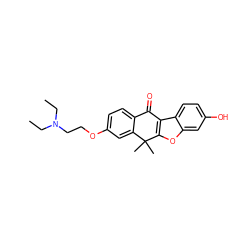 CCN(CC)CCOc1ccc2c(c1)C(C)(C)c1oc3cc(O)ccc3c1C2=O ZINC000114803122