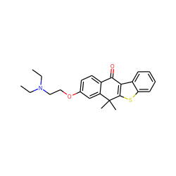 CCN(CC)CCOc1ccc2c(c1)C(C)(C)c1sc3ccccc3c1C2=O ZINC000114803659