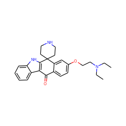 CCN(CC)CCOc1ccc2c(c1)C1(CCNCC1)c1[nH]c3ccccc3c1C2=O ZINC000146632748