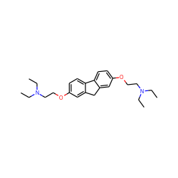 CCN(CC)CCOc1ccc2c(c1)Cc1cc(OCCN(CC)CC)ccc1-2 ZINC000004350342