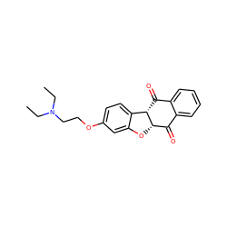 CCN(CC)CCOc1ccc2c(c1)O[C@H]1C(=O)c3ccccc3C(=O)[C@@H]21 ZINC000026173836