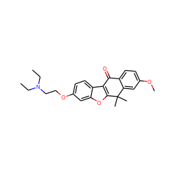 CCN(CC)CCOc1ccc2c3c(oc2c1)C(C)(C)c1cc(OC)ccc1C3=O ZINC000114802300