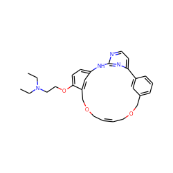 CCN(CC)CCOc1ccc2cc1COCC=CCOCc1cccc(c1)-c1ccnc(n1)N2 ZINC000254134663