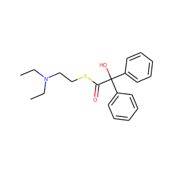 CCN(CC)CCSC(=O)C(O)(c1ccccc1)c1ccccc1 ZINC000001710804