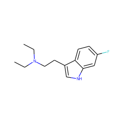 CCN(CC)CCc1c[nH]c2cc(F)ccc12 ZINC000002036052