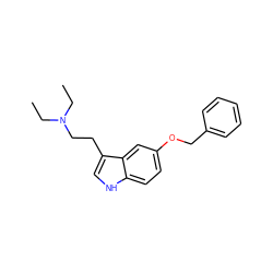 CCN(CC)CCc1c[nH]c2ccc(OCc3ccccc3)cc12 ZINC000013760466