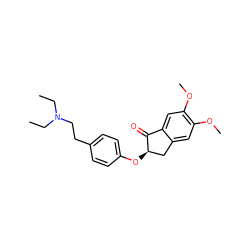 CCN(CC)CCc1ccc(O[C@@H]2Cc3cc(OC)c(OC)cc3C2=O)cc1 ZINC000040847399