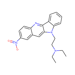 CCN(CC)CCn1c2ccccc2c2nc3ccc([N+](=O)[O-])cc3cc21 ZINC000000978705