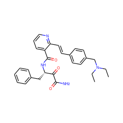 CCN(CC)Cc1ccc(/C=C/c2ncccc2C(=O)N[C@@H](Cc2ccccc2)C(=O)C(N)=O)cc1 ZINC000115883636