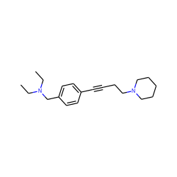 CCN(CC)Cc1ccc(C#CCCN2CCCCC2)cc1 ZINC000034321961