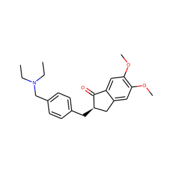 CCN(CC)Cc1ccc(C[C@@H]2Cc3cc(OC)c(OC)cc3C2=O)cc1 ZINC000040898886