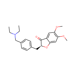 CCN(CC)Cc1ccc(C[C@@H]2Oc3cc(OC)c(OC)cc3C2=O)cc1 ZINC000040914465