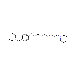 CCN(CC)Cc1ccc(OCCCCCCCCN2CCCCC2)cc1 ZINC000049036092