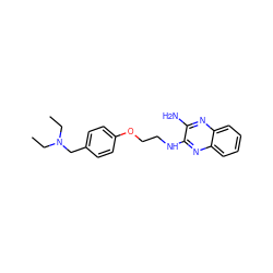 CCN(CC)Cc1ccc(OCCNc2nc3ccccc3nc2N)cc1 ZINC000082149996