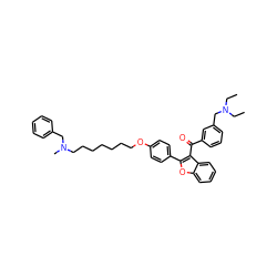 CCN(CC)Cc1cccc(C(=O)c2c(-c3ccc(OCCCCCCCN(C)Cc4ccccc4)cc3)oc3ccccc23)c1 ZINC000095576234